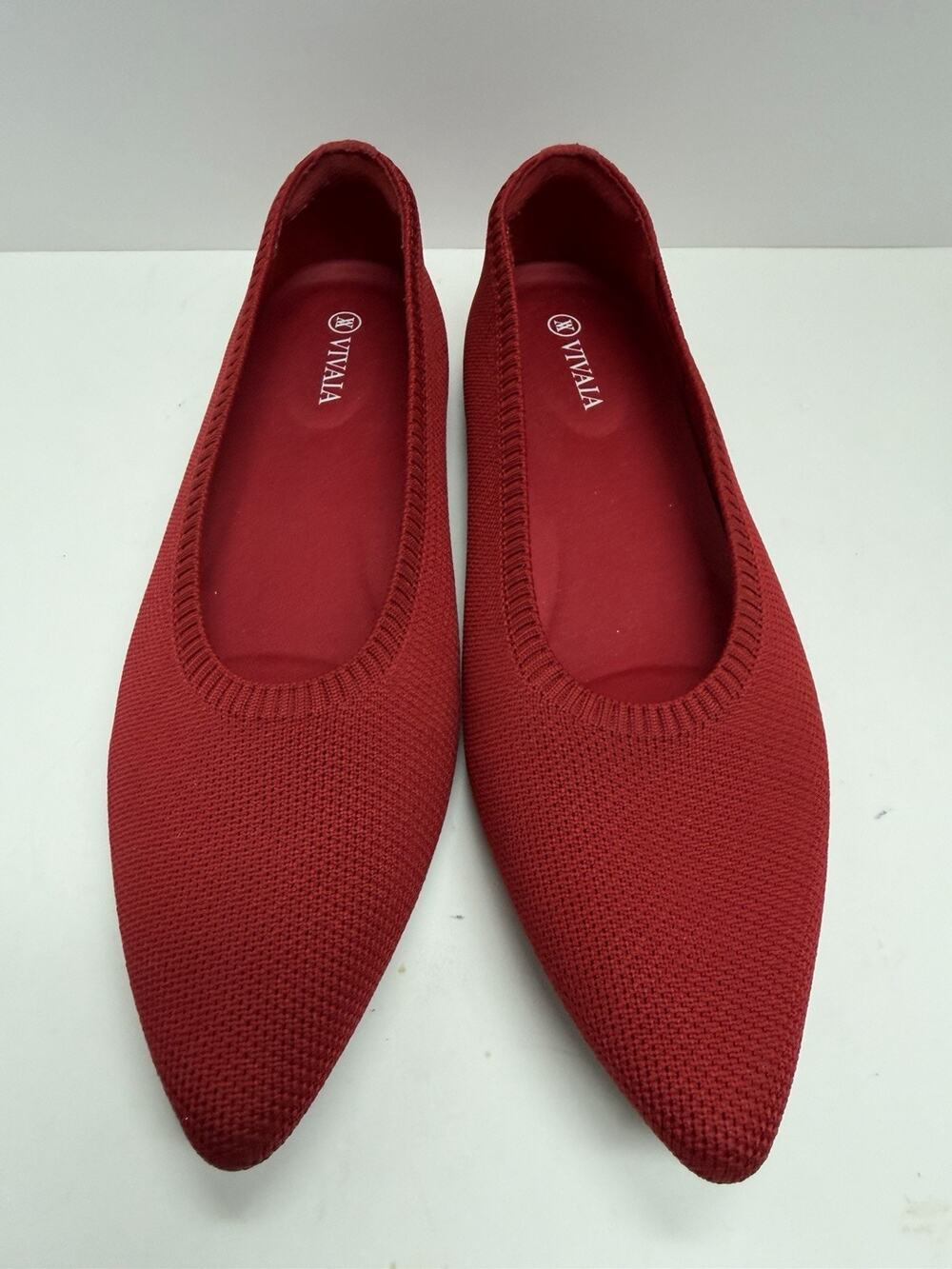Vivaia Women’s Aria Ruby Red Lightweight Pointed Toe Ballet Flats Size 9.5 M